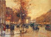 unknow artist Paris Street oil painting artist